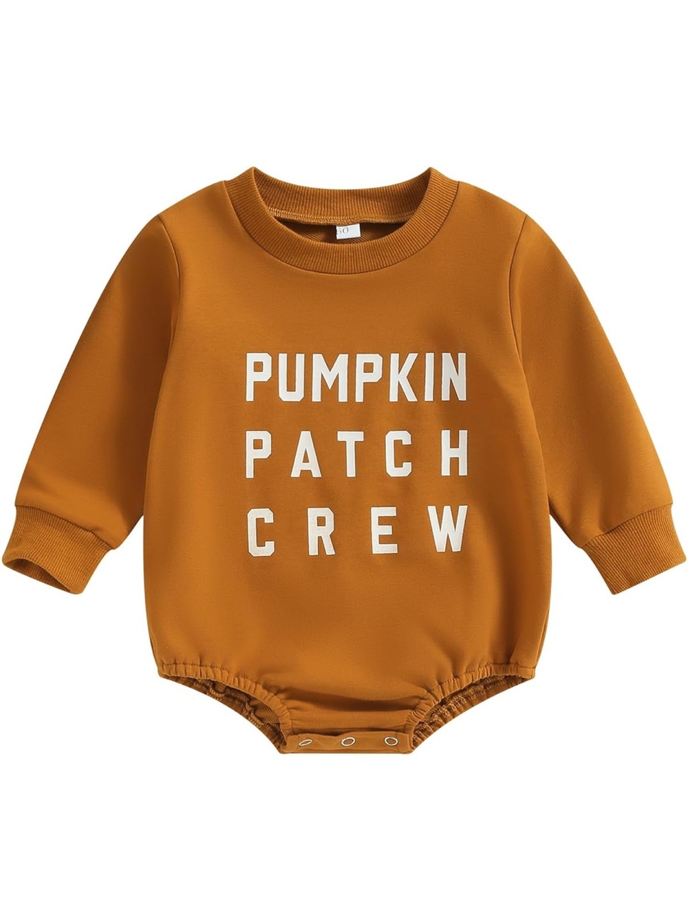 Rust Orange 'Pumpkin Patch Crew' Long-Sleeve Baby One-Piece